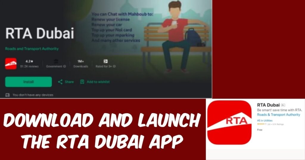 Download and launch the RTA Dubai App