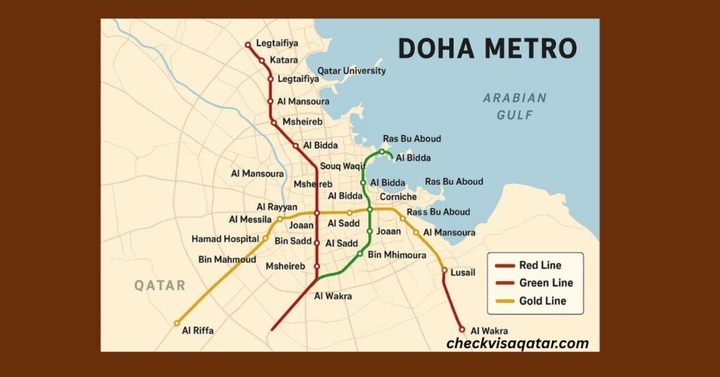 Geographic Map of Doha Metro