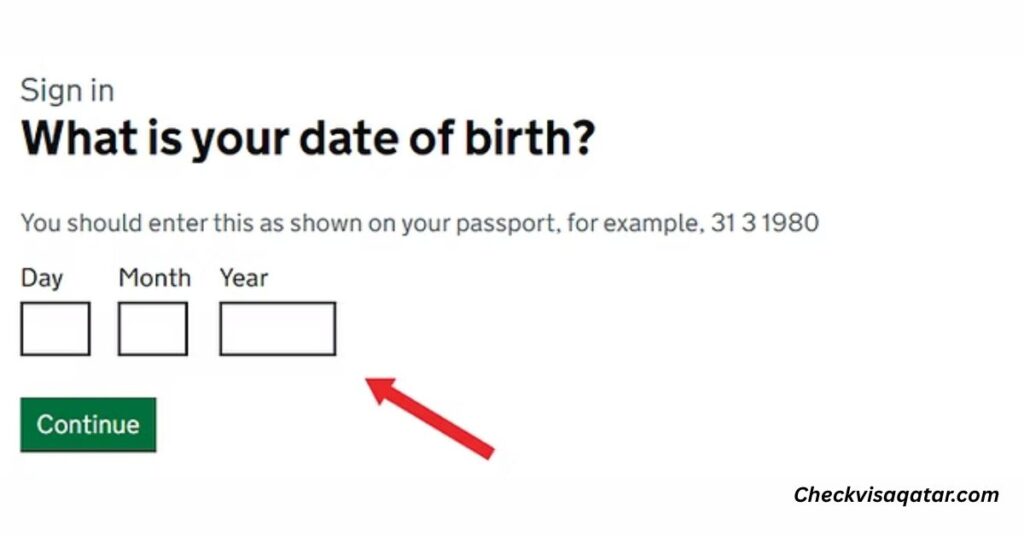 Add your date of birth (DOB) - dd mm yyyy.