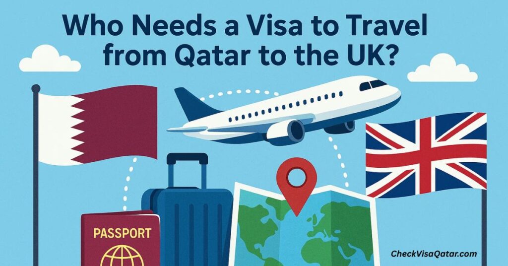 Generally, anyone traveling from Qatar to the UK, with the exception of citizens of Brunei, Japan, and Singapore, will need a visa. This includes residents of Qatar holding passports from other countries. 

