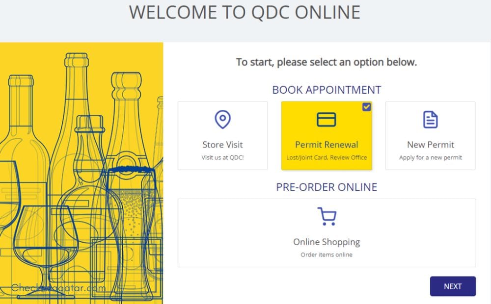 QDC Online application form for Permit Renewal
